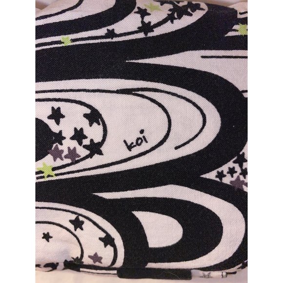 Koi Feather design Stars XS Medical Scrub Top - Picture 8 of 11